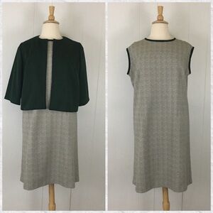 Vintage 70s Women’s XL Sleeveless Shift & 3/4 Sleeve Jacket Set